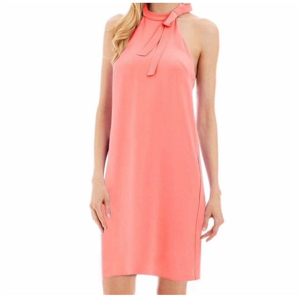 Nicole Miller Coral Halter Dress